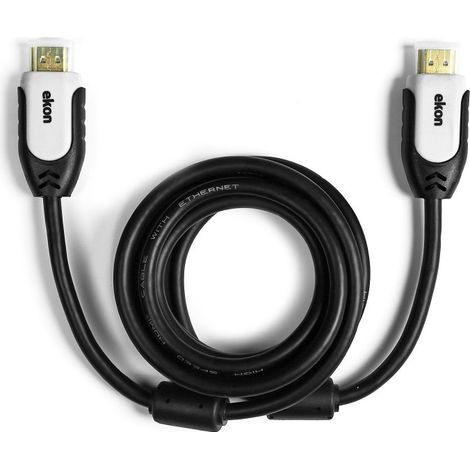 EKON Cavo Hdmi V.1.4 Alta Velocità Con Ethernet Con Connettori Dorati Nucleo In Ferrite10 Metri (1/5)