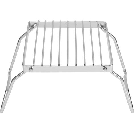 Grille de barbecue pliable et portable en acier inoxydable, idéale pour les pique-niques et les fêtes en plein air. (1/5)