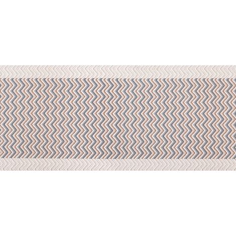 Tappeto Passatoia Tessuto Jacquard Linea Emozioni Dis. Zig Zag Twist Blu, misura57x280coloreBlu (1/4)