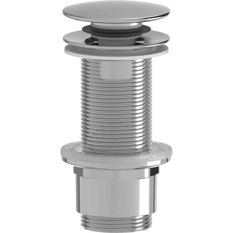 Bonde de lavabo 5/4", clic-clac, gros bouchon, 10-80mm, ABS/chrome (1/2)