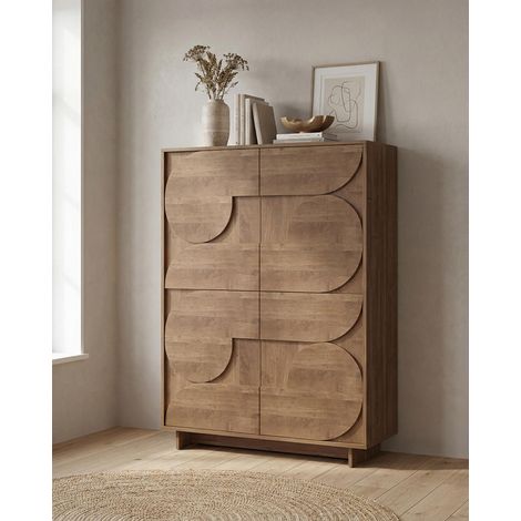 Buffet haut contemporain coloris mercure Zenitude (1/5)