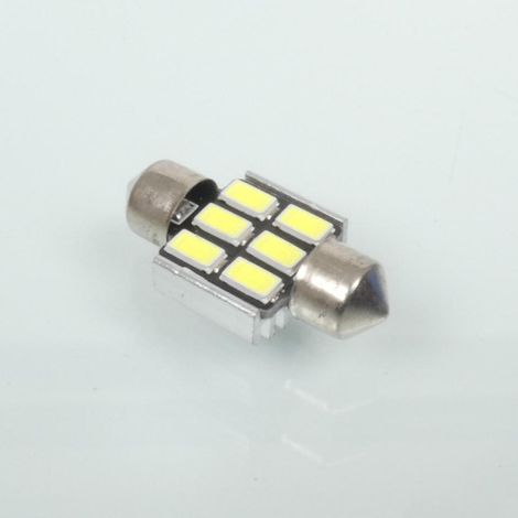 Ampoule navette 31mm LED 12V blanche CANBUS RMS pour moto scooter (1/3)