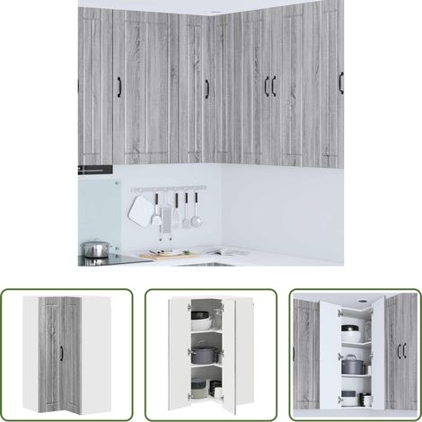 vidaXL Küchenmöbel - Küchenschrank Graues Sonoma 57 x 57 x 100 cm Holzwerkstoff (1/5)