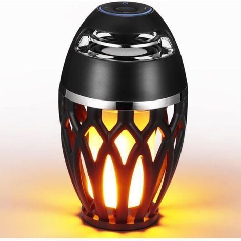 Enceinte Bluetooth - Haut-Parleur Portable Étanche IP65 - Lampe LED Effet Flamme - Batterie 3600 mAh - 18 h Autonomie - 1 Pièce (1/4)