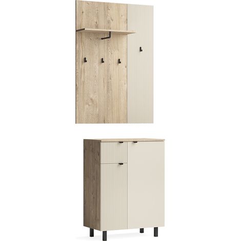 Garderobe Puerto, Eiche/Cashmere, 2-er Set, Vicco (1/5)