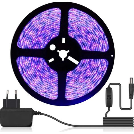 Bande LED UV 5 m 300 LED autocollante - Générique (1/5)