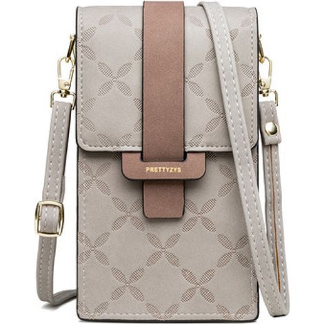 Étui pour téléphone portable femme avec portefeuille intégré, sac bandoulière pour téléphone, en cuir PU, petit sac bandoulière, pochette pour téléphone (1/5)