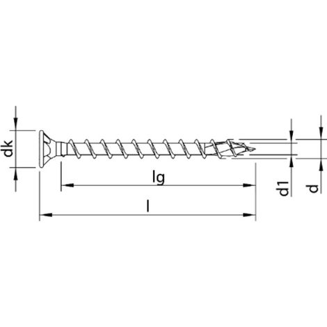 HECO-TOPIX-plus Beschlagschraube 3,5 x 30, Senkkopf mit Frästaschen, T-Drive, Vollgewinde, verzinkt blau, A3K 1000 Stk (1/4)