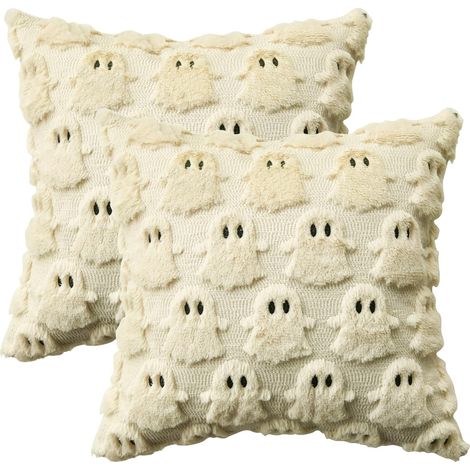 Fodere Cuscini Peluche Beige 50x50 cm, Set 2 Pezzi (1/4)