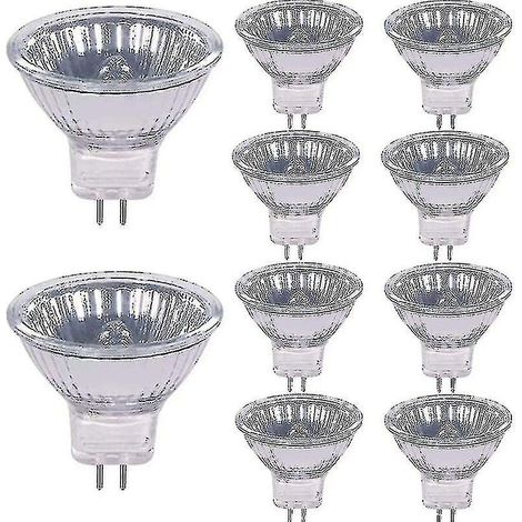 Ampoules halogènes 20 W 12 V culot GU4 2800 K blanc chaud dimmable, lot de 10 (1/4)