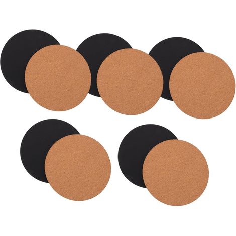 10 Pièces Tapis De Dessous De Verre Tapis De Liège pour Jardinière Panneaux D'affichage pour Les Murs Tapis en Liège Titulaires Tableau De Liège Assiettes Plastique Réutilisable (1/5)