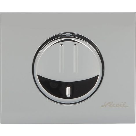 Bouton SOURIRE - double débit - épaisseur cloison 10 à 115 mm - Chromé brillant - Nicoll (1/4)
