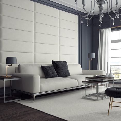 Panneau Décoratif Tête De Lit Capitonnée Mural 76cm Simili Beige (1/5)