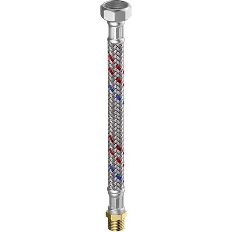 Tuyau tressé Meiflex, filetage femelle x mâle 3/4", diamètre intérieur 18 mm, longueur 300 mm