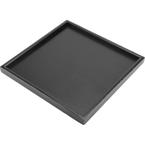 Plateau de service carré en bois massif pour thé, café, collations et repas, n° 3 (1/5)