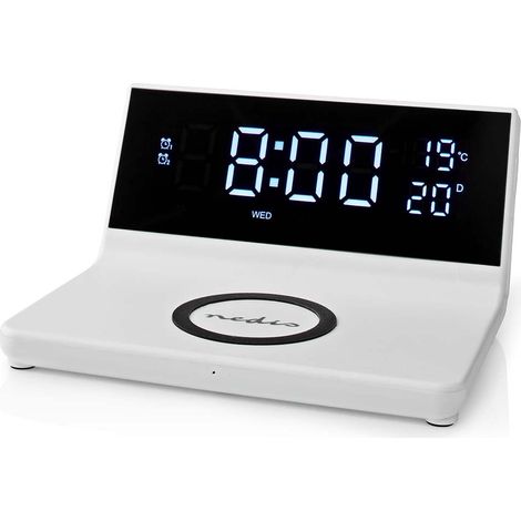 Kabelloses ladegerat fur wecker qi zertifiziert 5 75 10 15 w usb a hane 2 weckzeiten snooze funktion (1/5)