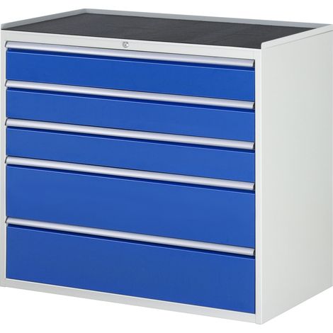Rau Schubladenschrank m. Anti-Rutsch-Matte 5 Schubl.-XXL 3x150 2x240mm (1/5)