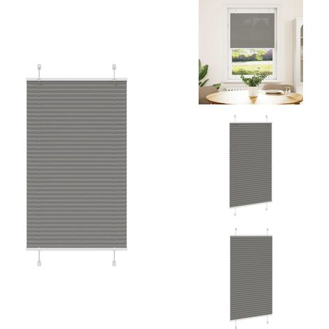 Store plissé anthracite 70x150 cm largeur du tissu 69,4 cm - Store Plissé - Stores Plissés - Store Plissé De Fenêtre - Plisse Aveugle (1/5)