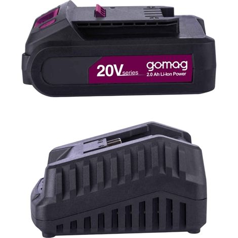 Gomag 2,0Ah Starterkit 20V GO-SK2.0 Akku Ersatzakku 2,0Ah & Ladegerät (1/2)