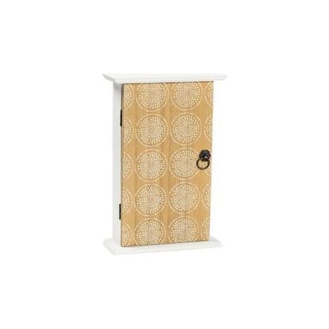 Portachiavi legno naturale e bianco (kit da 3)