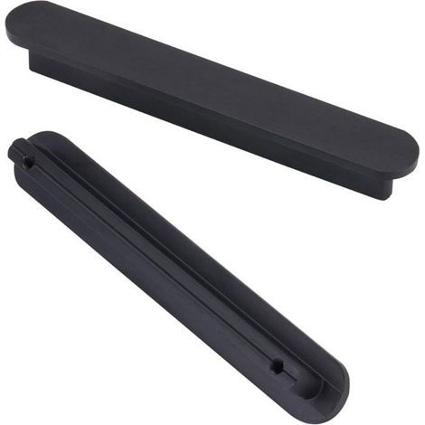 Lot de 6 poignées Noir Poignee de Meuble Cuisine Laiton Brossé Noir Entraxe 128mm-poignées de placard Poigné e Meuble (1/5)