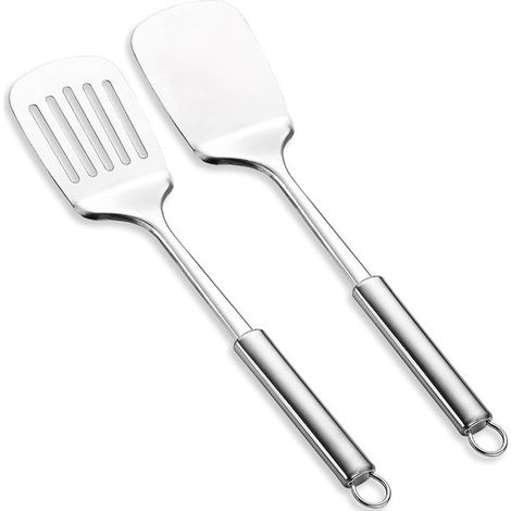 Juego de espátulas de acero inoxidable de primera calidad para hornear y cocinar, resistentes al calor y aptas para lavavajillas (1/5)