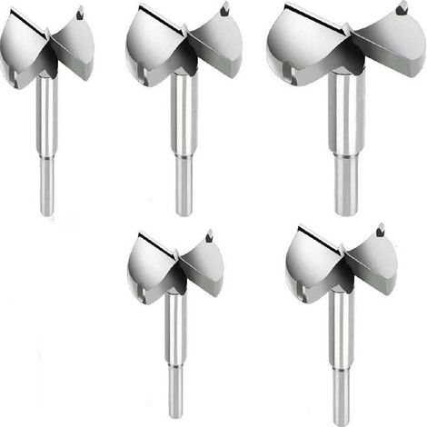 5 PCS Mèches Bois, Fraise à Bois, Forstener φ35mm 40mm 45mm 50mm 60mm forets en alliages de haute qualité pour faire la décoration, les meubles et DIY (1/5)