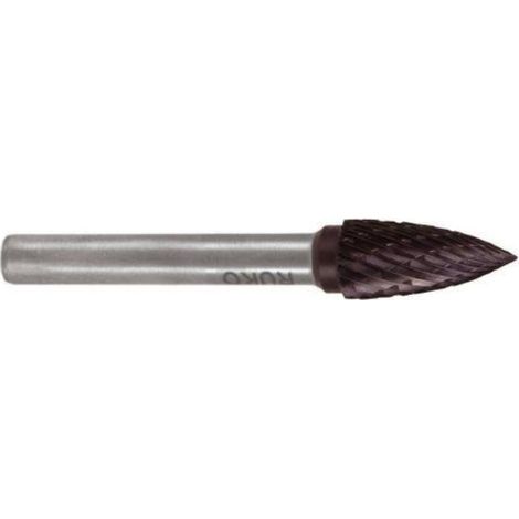 RUKO  Fresa  de  metal  duro  SPG  Ø  12  mm  longitud  de  la  cabeza  25  mm  vástago  Ø  6  mm  dentado  TiCN  KVZ  4  -  116028TC