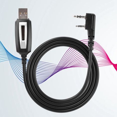 Walkie Talkie Programming Cable with CD Driver for Baofeng GT-3 UV-82 BF-888s Radio MUMU (1/4)