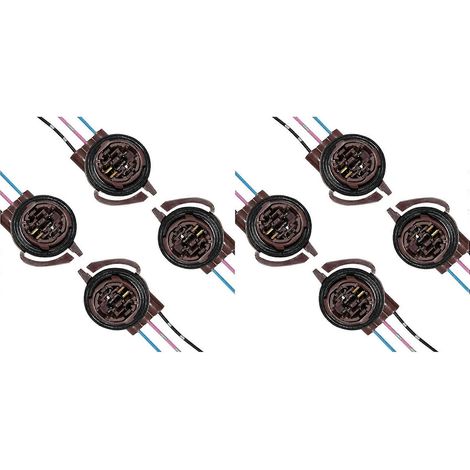 douilles pré-câblées 3157, adaptateurs de douilles pour ampoules LED de voiture, connecteurs de douilles à fil de raccordement pour ampoules (1/5)