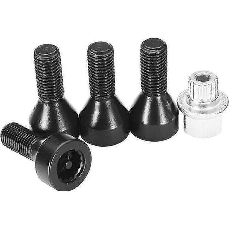 Radsicherungsmuttern-Schraubensatz M12x1,5 36136786419 für BMW Z4 Z3 M6 M5 M3 650i 535i 528i 525i 335i 328i Edition 0716 Edition 0724