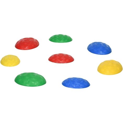 Eight-Piece Kids Stepping Stones with Non-Slip Mats for Safe Balance Play and Outdoor Fun