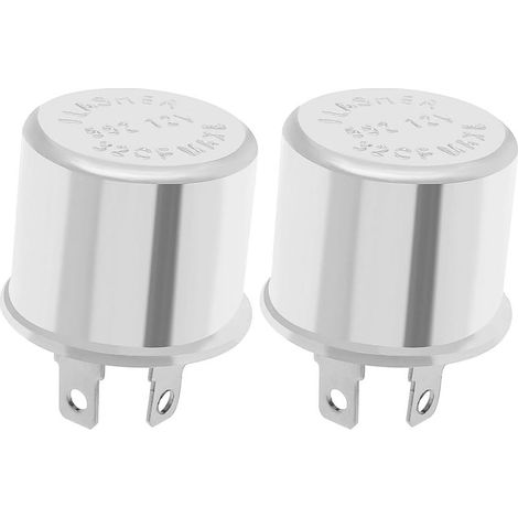 Set mit 2 2-poligen 12V 15A 100W Blinkrelais zur Reparatur von Blinkern an Autos, Motorrädern, Lieferwagen und älteren Lkw (1/5)