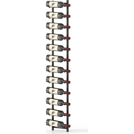 Pour différentes bouteilles Porte-bouteille mural étagère à vin 12 bouteilles pour maison cuisine design moderne épuré (1/5)