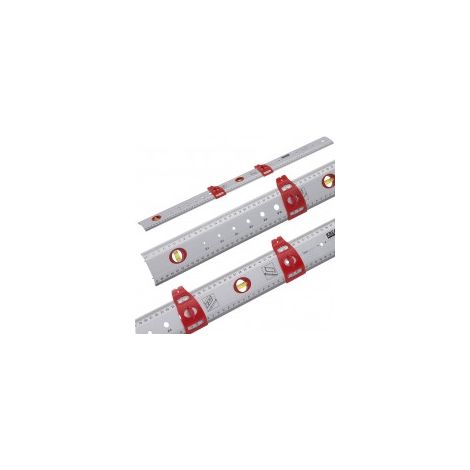 Outifrance – Réglet aluminium 750 mm – Niveau à bulle 90° et 180° – Graduation centrale pour tracés précis – Gabarits de perçage Ø 3/4/5/6/8/10 mm (1/2)