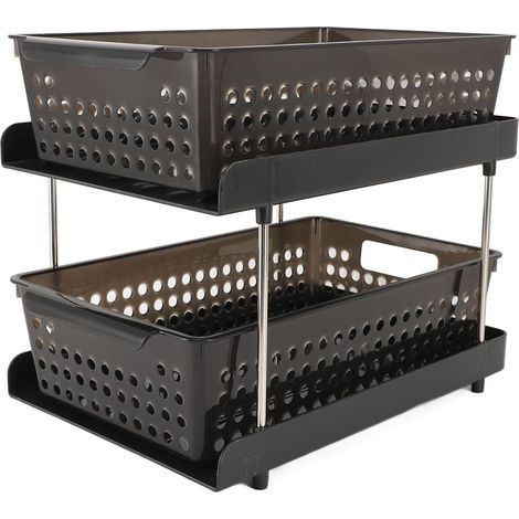 Under Sink Organizer 2 Tier Organizer Space Saving Removable