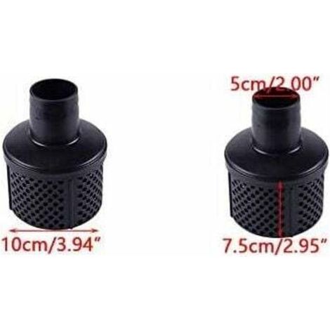 2pcs Filtre filtre pompe d'aspiration tuyau pour évacuation des eaux usées inondation des eaux usées (2 pouces)
