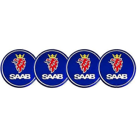 Lot de 4 autocollants de centre de roue pour Saab 9-3, 9-5, 9-3, 9000, 99, 9-X et 97X. Accessoires auto. (1/5)