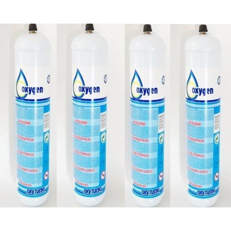4 PEZZI  BOMBOLA OSSIGENO PER TURBOSET 90 e 110 OXYTURBO 1 LIT 1,3KG CD 04079200 (1/2)
