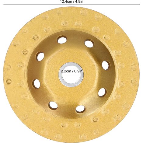 Disque à meuler diamanté de 125 mm, meule à double rangée, or (1/5)