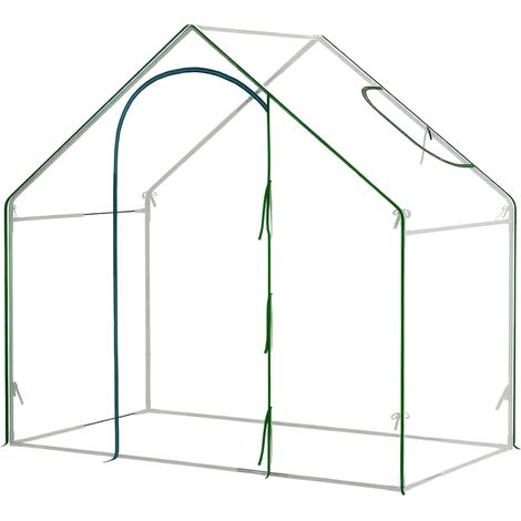 Invernadero compacto de PVC y acero 1,8 x 1 x 1,68 m verde y transparente HOMVRA (1/5)