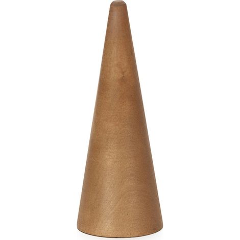 Cône décoratif en bois de bouleau naturel pour cadeau élégant - bois naturel clair chaleureux (1/2)