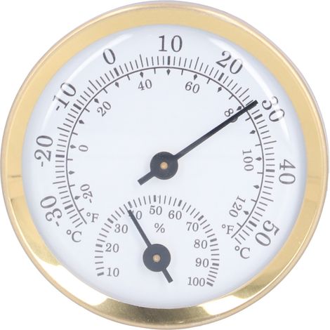 Thermomètre d'intérieur mini, durable, à aiguille, sans pile, pour la maison. Moniteur de température et d'humidité. (1/5)
