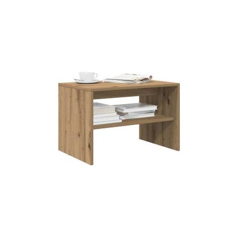 Meuble TV chêne artisanal 60x40x40 bois d'ingénierie (1/5)