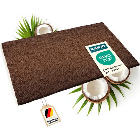Paillasson en Noix de Coco, Fibres de Coco Antidérapantes Marron 17 mm 100 x 400 cm