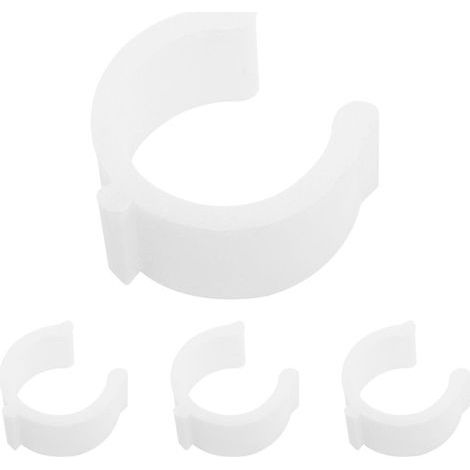 Clips de fixation pour tringle à rideaux en plastique. pour une installation sécurisée. lot de 4. blancs. (1/5)