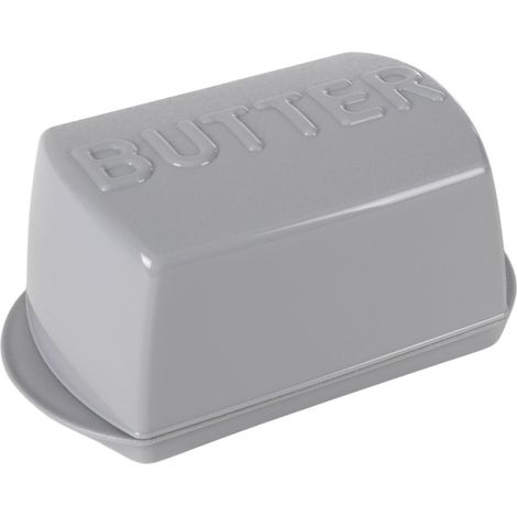 Butterdose Butterglocke Butterbehälter Butterschale Vorratsdose Aufbewahrungsbox - hellgrau