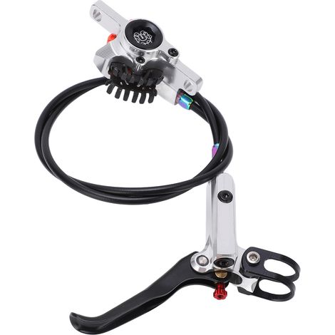 MEIJUN Frein à Disque Hydraulique pour Vélo Tout Terrain - Étrier et Rotor Argenté (1/5)