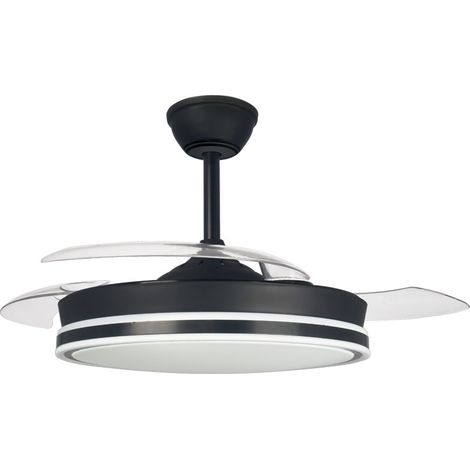 Ventilador de techo LED “Supereco” regulable con control remoto (45W 3CCT 4400lm) IP20 Ø106cm color negro (1/5)