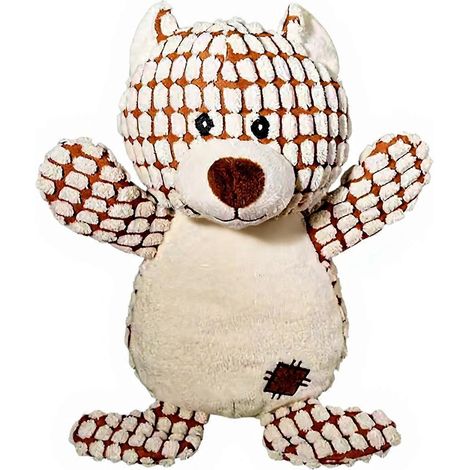 Bear-Shape Peluche Jouet pour chien – sonore et doux – pour Cats, chiens et réduction du stress Play – Blanc (1/5)